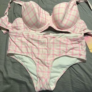NWT Stoney clover lane x Target pink gingham swimsuit
